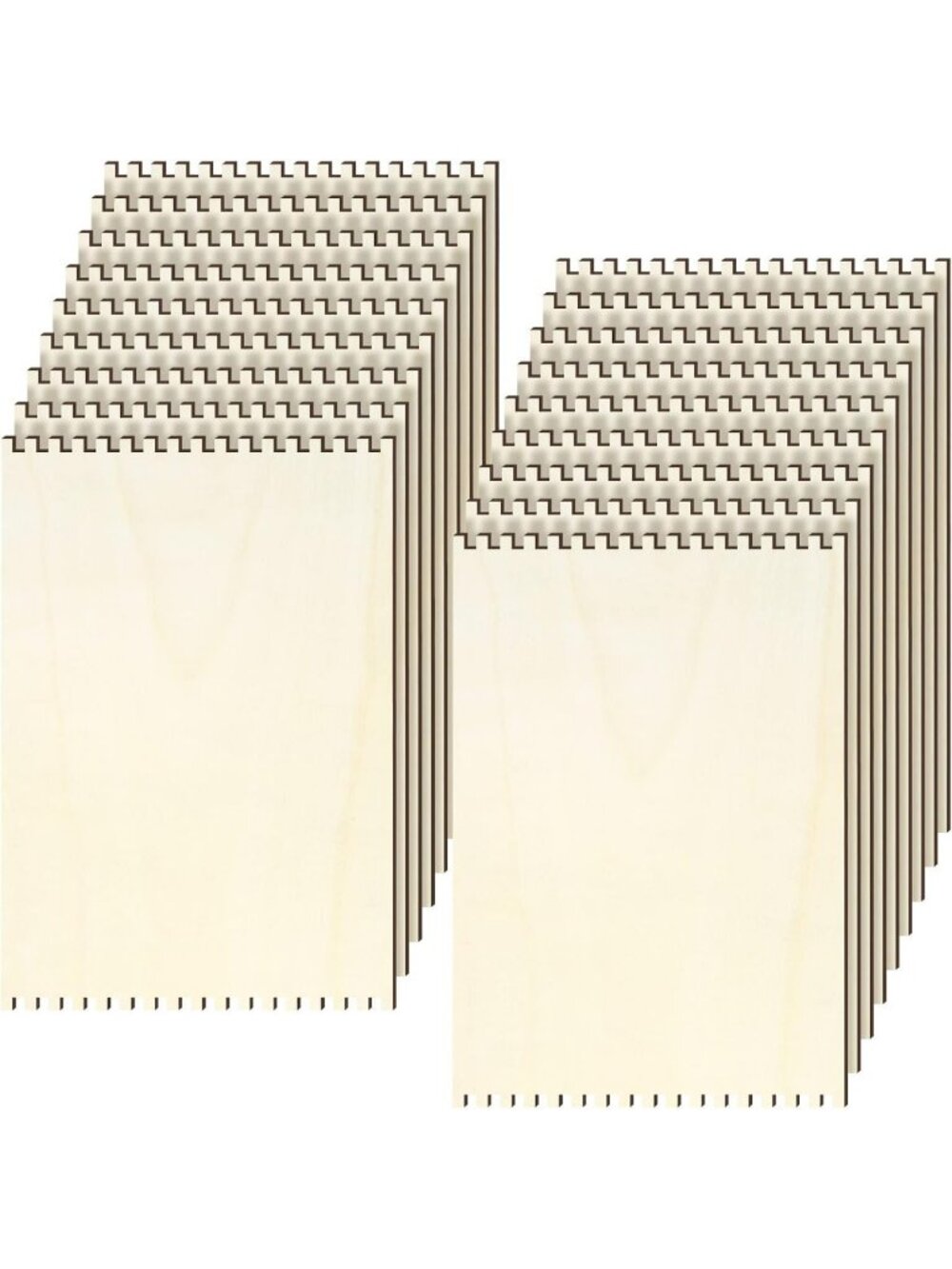 50 Pcs Wooden Loom Kit for Beginners - Notched Weaving Board, 6x9 in Craft Set